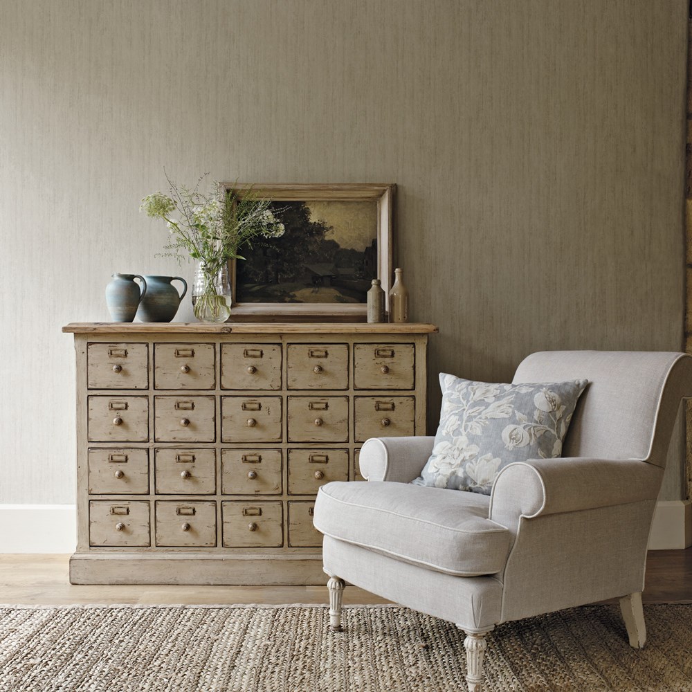 Wildwood Textural Wallpaper 215689 by Sanderson in Grey